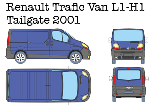 Renault Trafic Van L1-H1 (Tailgate 2001)