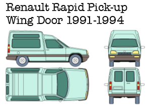 Renault Rapid Pick-up Wing Door (1991-1994)