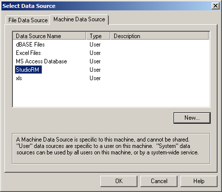 Select Data Source RM
